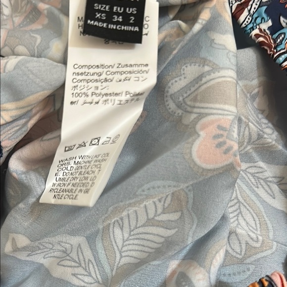 NEW Floral Strapless Top - Blue - Picture 4 of 4